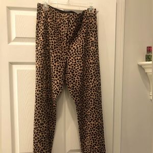 ANN TAYLOR High Waist Audrey Pant in Black Heart print.